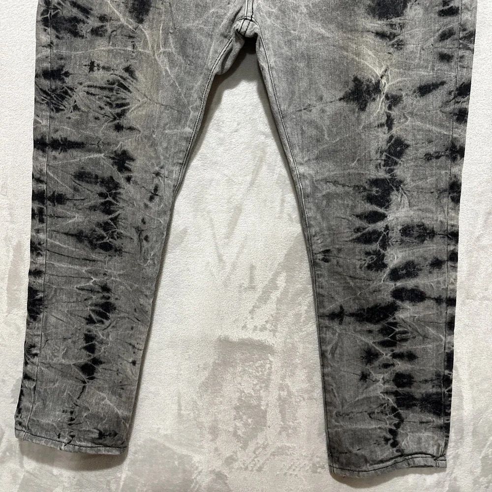 Rocawear Men's Size‎ 40X30 Gray Bleach Denim Rhinestone Pocket Jeans Streetwear